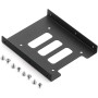 deleyCON Marco de Montaje para Discos Duros de 2,5" Adaptador de SSD a 3,5" Marco Extraíble Marco de Montaje Rieles de Soporte