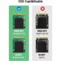 UGREEN Carcasa SSD M.2 NVMe PCIe USB C 3.2 Gen 2 10Gbps UASP Compatible con 4TB M/M+B Key 2230/2242/2260/2280, Caja para Disco