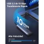 UGREEN Carcasa SSD M.2 NVMe PCIe USB C 3.2 Gen 2 10Gbps UASP Compatible con 4TB M/M+B Key 2230/2242/2260/2280, Caja para Disco