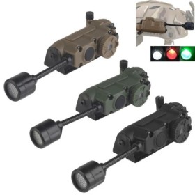Lámpara táctica para casco, linterna para cabeza, luz IR roja, verde, 