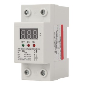 Dispositivo Protector de Voltaje de Recuperación Automática de 230V, Pantalla Digital LED Monofásica, Protector de Sobretensión,
