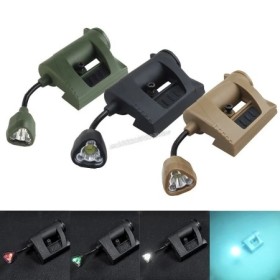Lámpara táctica para casco MPLS, linterna con cabeza de carga, 4 modos