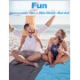 Henrycares Alfombra de Playa 300 x 275cm Grande, Mantas de Playa Antiarena Impermeable Esterilla Playa, Playa Accesorios con 4