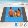 Henrycares Alfombra de Playa 300 x 275cm Grande, Mantas de Playa Antiarena Impermeable Esterilla Playa, Playa Accesorios con 4