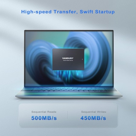 Vansuny SSD 512GB M.2, Disco Duro SSD M.2 NVMe 512gb Lectura hasta 3400 MB/s para ActualizacióN De Pc para Juegos