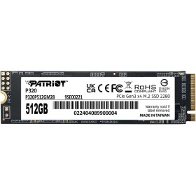 Patriot P320 512GB SSD Interno - NVMe PCIe Gen 3x4 - M.2 2280 - Unidad de Estado Sólido - P320P480GM28