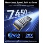 ORICO SSD 2TB M.2 NVMe Industrial, hasta 7450MB/s, PCIe 4.0 M2 SSD con TLC 3D NAND y Disipador Térmico Innovador, para Edge
