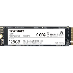 Patriot P300 M.2 PCIe Gen 3 x4 128GB SSD NVMe M.2 de bajo Consumo - P300P128GM28 - Velocidad de Lectura hasta 1600 MB/s y