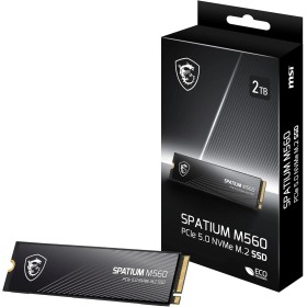 MSI Spatium M560 SSD 2TB PCIe 5.0 NVMe M.2 Unidad de Estado sólido Interna, 10.300MB/s de Lectura y 8.700MB/s de Escritura, 3D