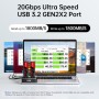 SSK 20 Gbps Caja SSD NVMe M.2 de Doble Bahía, Estaciones de Acoplamiento sin Herramientas para Discos Duros Adaptador USB 3.2