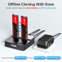 SSK 20 Gbps Caja SSD NVMe M.2 de Doble Bahía, Estaciones de Acoplamiento sin Herramientas para Discos Duros Adaptador USB 3.2