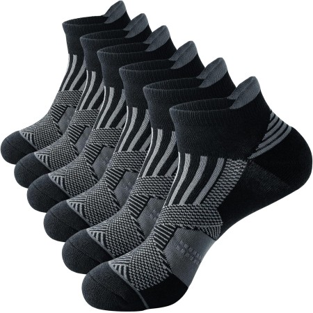 Niofind Men's Women's Ankle Socks, Breathable Short for Sport, Running, Cycling, Cotton 6 Pairs 43-46 37-42