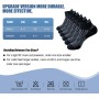 Niofind Men's Women's Ankle Socks, Breathable Short for Sport, Running, Cycling, Cotton 6 Pairs 43-46 37-42