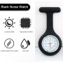 SHUBEIEUMI Reloj Enfermera, Luz Nocturna, Reloj De EnfermeríA Broche, Gel De SíLice con Broche/Clip, Regalo para Enfermera