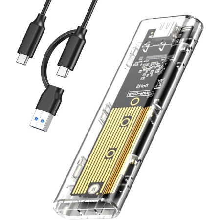 Carcasa M.2 Carcasa nvme m.2 Carcasa ssd m2 nvme,USB C Carcasa Disco Duro ssd Caja Disco Duro Lector Disco Duro 10Gbps USB3.1