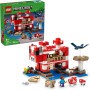 LEGO Minecraft La Casa-Champiñaca Juguete de Construcción para Niños y Niñas de 8 Años o Más, Isla y Personajes del Videojuego