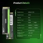 SAN ZANG MASTER M.2 SSD NVMe SSD PCIe Gen3x4 2280 Unidad interna de estado sólido, hasta 1700 MB/s, flash 3D NAND TLC,