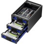 Carcasa NVMe Híbrida 2*3.5 RAID HDD+3*M.2 con ventilador para 2.5/3.5" SATA HDD/SSD, Carcasa Disco Duro USB3.2 Gen2 10Gbps