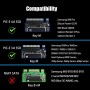 GLOTRENDS PA22110 Adaptador M.2 NVMe a PCIe 4.0 X4 para SSD 22110 M.2 NVMe