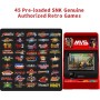 UNICO SNK MVS Mini Arcade y Juego de Mando Rojo [Cable HDMI Incluido], Precargado con 45 Juegos SNK Neo Geo con Licencia