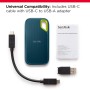 SanDisk 1TB Extreme SSD portátil, USB-C, Memoria de estado sólido NVMe externa, hasta 1050 MB/s, Clasificación IP65 de