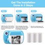 GlobalCrown Instant Camera Print Paper Refill for Kids, 5 Rolls Thermal Printer Paper, Inkless White Printing Paper (5 Rolls)
