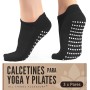 All Things Accessory 3 Pairs of Non-Slip Socks for Yoga, Pilates, Martial Arts, Fitness, Dance Barre, Ankle Socks with Grip,