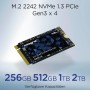 Integral Disco Duro sólido 256 GB SSD NVME M.2 2280 PCIe Gen3x4 R-3350 MB/s W-1350 MB/s TLC M1