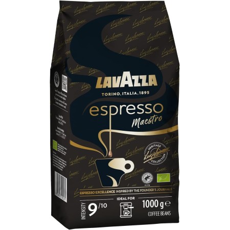 Lavazza, Qualità Rossa, Café en Grano Natural, Ideal para la Máquina de Café Espresso, con Notas Aromáticas de Chocolate y