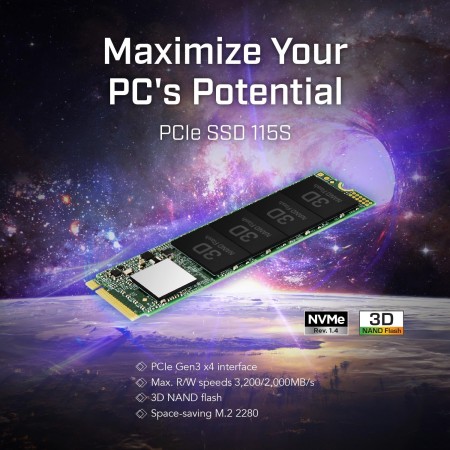 Transcend SSD 2TB M.2 MTE115S (M.2 2280) PCIe Gen3 x4 NVMe - TS2TMTE115S