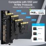 Carcasa SSD M2 NVMe/SATA, USB C 3.2 Gen 2 10Gbps Adaptador m2 a USB con UASP 4TB M/M+B Key 2230/2242/2260/2280, Compatible Mac,
