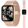 Popglory Reloj Inteligente Mujer, Smartwatch Con Llamadas, Presión Arterial, 100+ Deportes, Frecuencia Respiratoria, Cardíaca,