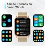 Popglory Reloj Inteligente Mujer, Smartwatch Con Llamadas, Presión Arterial, 100+ Deportes, Frecuencia Respiratoria, Cardíaca,