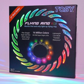 TOSY Anillo Volador 16 Millones de Colores RGB LED, súper Brillante, Modo perdido, iluminación automática, Resistente al Agua,