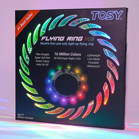 TOSY Anillo Volador 16 Millones de Colores RGB LED, súper Brillante, Modo perdido, iluminación automática, Resistente al Agua,
