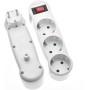 Enchufes Múltiple con Interruptor y 3 Enchufes Schuko, Adaptador de Enchufes con Interruptor Seguridad, Ladron de Enchufe