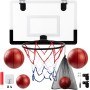 wulwun Mini Canasta de Baloncesto para Niños - Set Completo con Opciones de Montaje Versátiles y Protección para Puertas y