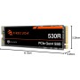 Seagate FireCuda 530R NVMe SSD 1TB, PS5/PC, M.2 PCIe Gen4 ×4 NVMe 1.4, 7.300 MB/s, 3D TLC NAND, 640 TBW, con disipador de calor,