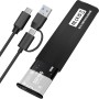 Carcasa SSD M.2 NVMe, 10 Gbps Caja SSD M2 con Cable 2 en 1, USB C 3.2 Gen 2 Adaptador para SSD NVMe PCIe M-Key/M+B Key, Aluminio