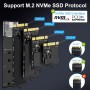 Carcasa SSD M.2 NVMe, 10 Gbps Caja SSD M2 con Cable 2 en 1, USB C 3.2 Gen 2 Adaptador para SSD NVMe PCIe M-Key/M+B Key, Aluminio