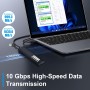 Carcasa SSD M.2 NVMe, 10 Gbps Caja SSD M2 con Cable 2 en 1, USB C 3.2 Gen 2 Adaptador para SSD NVMe PCIe M-Key/M+B Key, Aluminio