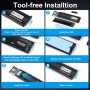 Carcasa SSD M.2 NVMe, 10 Gbps Caja SSD M2 con Cable 2 en 1, USB C 3.2 Gen 2 Adaptador para SSD NVMe PCIe M-Key/M+B Key, Aluminio