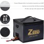 Zeee Lipo Safe Bag Bolsa Ignífuga a Prueba de Explosiones de Gran Capacidad para Guardar Batería Lipo(1 Negro y 1 Plateado)