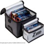Zeee Lipo Safe Bag Bolsa Ignífuga a Prueba de Explosiones de Gran Capacidad para Guardar Batería Lipo(1 Negro y 1 Plateado)