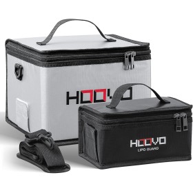 HOOVO Lipo Bag - Bolsa de Seguridad para batería Lipo ignífuga y antiexplosión LiPo Guard Safe Bag para Guardar y Cargar
