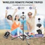 Victiv 224cm Tripode Movil Alto, Tripode para Movil con 35cm Cuello de Cisne& Mando a Distancia y Soporte para Teléfono Móvil,