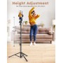 JOILCAN Tripode para Movil, 177,8 cm Profesional Estable Aluminiocon Trípode con Control Remoto & Teléfono Soporte，Extensible