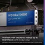 WD Blue SN580 1 TB, M.2 NVMe SSD, PCIe Gen4 x4, con hasta 4.150 MB/s de velocidad de lectura.