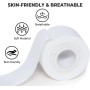 LiangMai Sport Tape White, Sport Tape Set of 4 Rolls (3.8cm x 10m) Self-adhesive Tape with Extra Strong Adhesive Strength, Skin