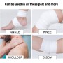 LiangMai Sport Tape White, Sport Tape Set of 4 Rolls (3.8cm x 10m) Self-adhesive Tape with Extra Strong Adhesive Strength, Skin